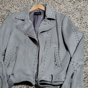 Studded jacket,not leather.